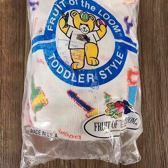 Vintage 1992 Fruit Of The Loom Toddler Boys 2T/3T Briefs 3-Pack Made In USA - Picture 4 of 8